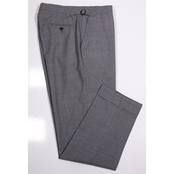 Suitsupply Custom Made Gray Flat Front Wool Trousers Pants 32x31 - Picture 1 of 6